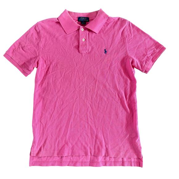 Polo Ralph Lauren Kid Pink Polo Shirt Size Large 14–16 Short Sleeve Classic Pony - Picture 1 of 3